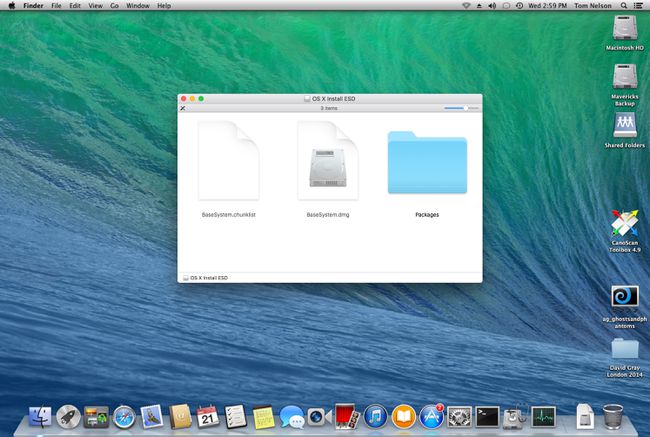 OS X Yosemite Installerin paketin sisältö