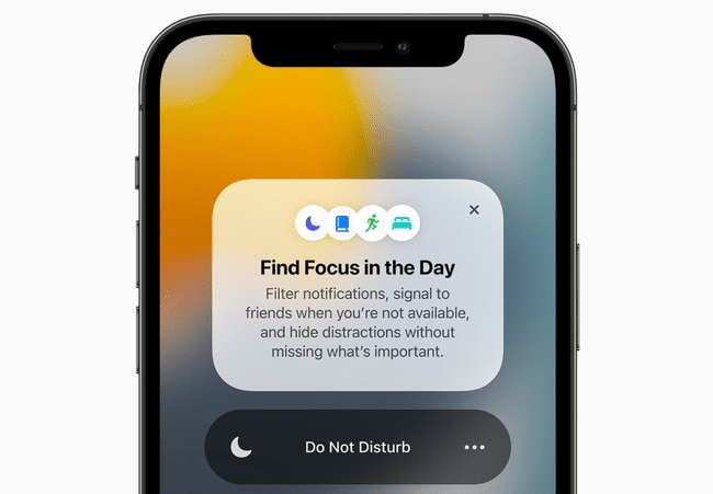 Tarkennustila iOS 15:ssä Älä häiritse -vaihtoehdolla