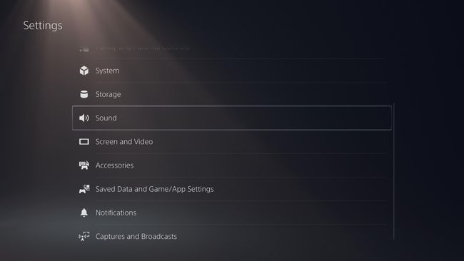 Ääni-otsikko PS5:n asetuksissa