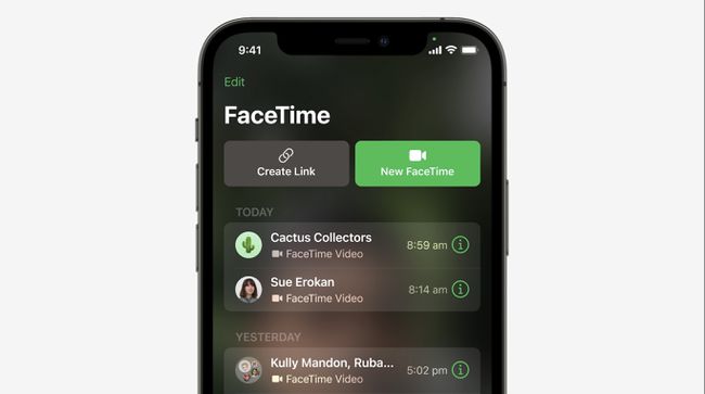 Päivitetty FaceTime Links -näyttö FaceTimessa