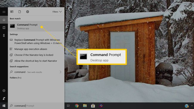 Komentorivi-sovellusten käynnistyskuvake Windows 10:ssä