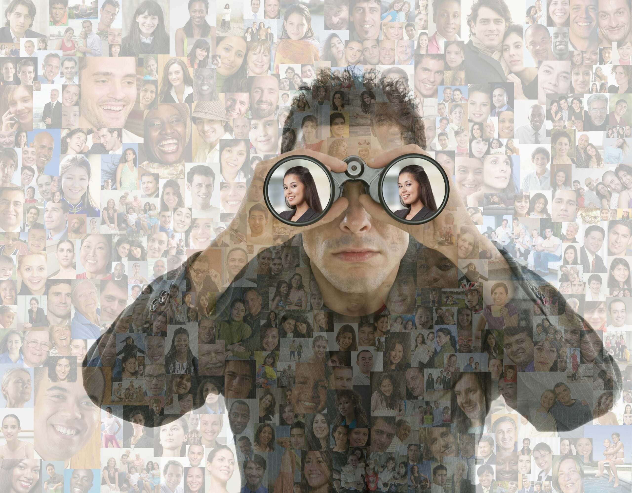 businessman looking in binoculars over montage of smiling faces 508480019 5bde603b46e0fb002663f602 scaled