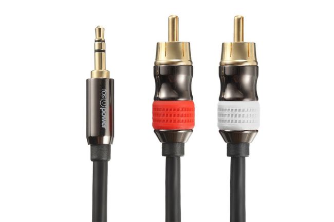 3,5 mm:n RCA-stereoäänikaapeli