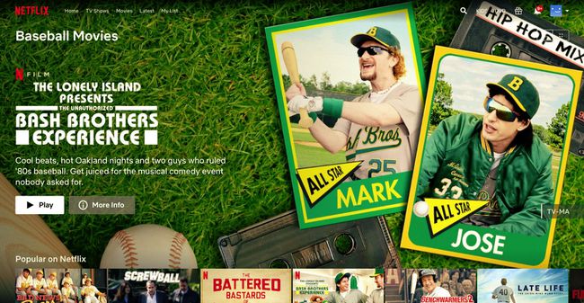 Baseball-elokuva Bash Brothers löydettiin piilotetuilla Netflix-koodeilla