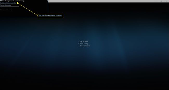 Valitse Ota käyttöön automaattinen äänenvoimakkuuden taso Windows Media Player 12:ssa.