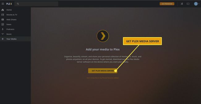 "Hanki Plex Media Server" -painike