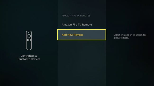 Lisää uusi Fire Stick -asetuksiin merkitty kaukosäädin.
