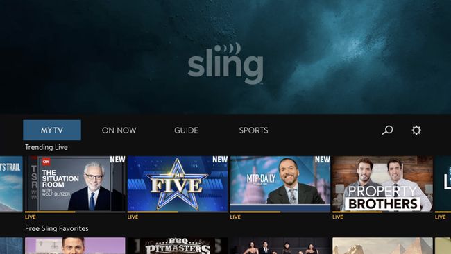 Kuvakaappaus Sling TV:stä Apple TV:ssä