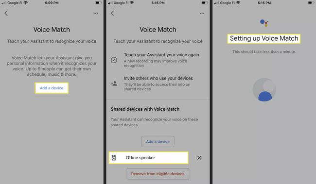 Ota Voice Match käyttöön iPhonen Google Home -sovelluksessa.