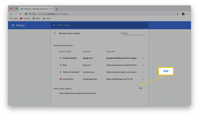 Lisää uusi hakukone Google Chromeen