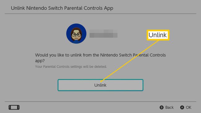 Nintendo Switchin lapsilukkosovelluksen näyttö