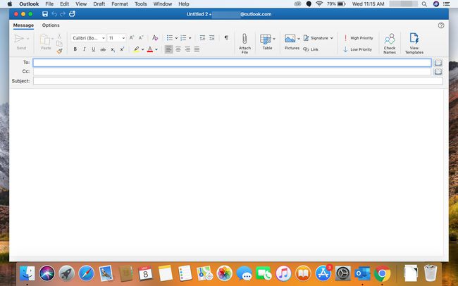 Uusi sähköpostiviesti Outlook for Macissa.