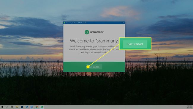 Grammarlyn asennuksen aloittaminen MS Wordille.