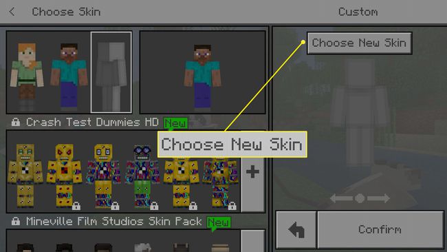 Valitse uusi Minecraft-skin mobiililaitteelle