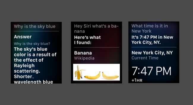 Käytä Siriä vastataksesi kysymyksiin Apple Watchissa