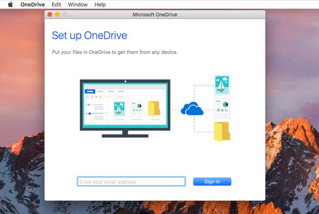 OneDrive-asennus Mac OS:lle