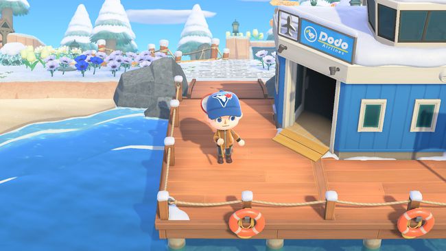 Dodo Airlinesin ulkopuolella Animal Crossing: New Horizonsissa