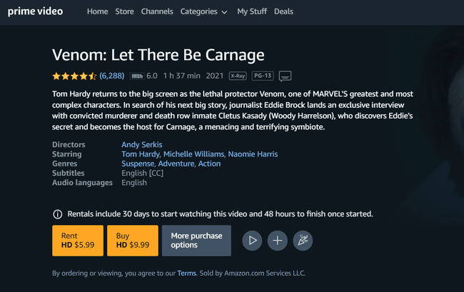 Venom on Prime Video