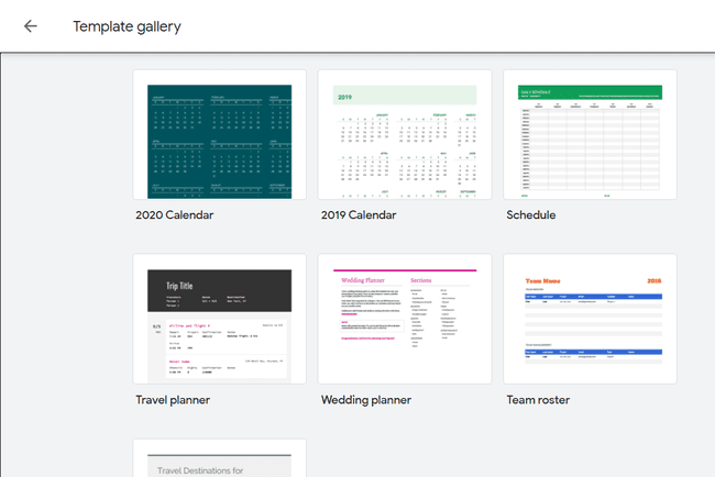 Kuvakaappaus Google Sheets -kalenterimalleista