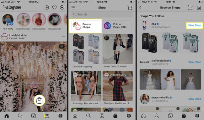 Käytä Instagram-kauppavälilehteä selataksesi eri kauppoja
