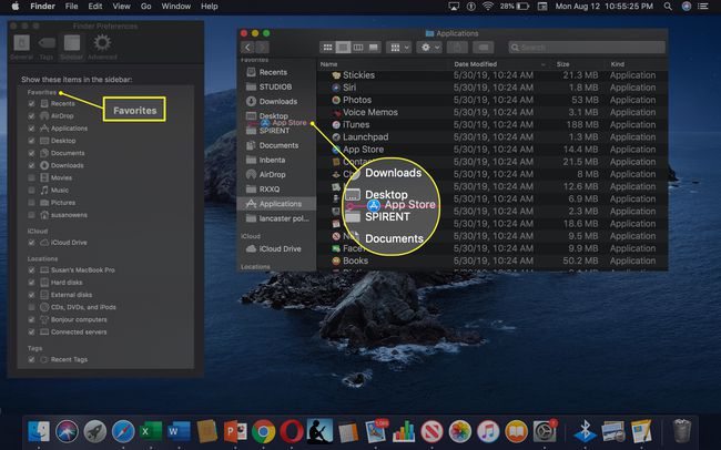 Vedi App Store -sovelluksen Finderin Suosikit-osioon