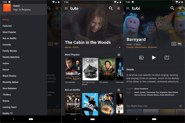 Tubi Android-sovellus