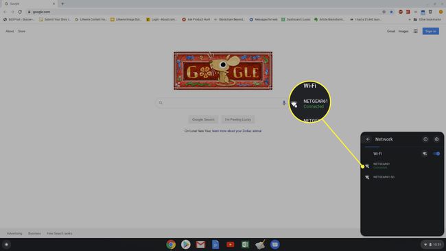 Wi-Fi-verkkoluettelo Chromebookissa