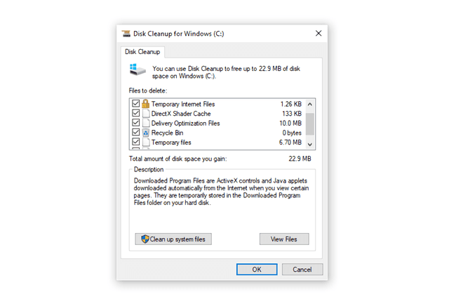 Levyn puhdistustyökalu Windows 10:ssä