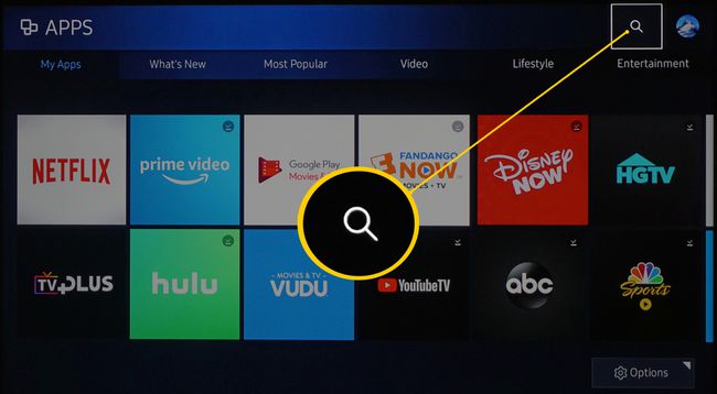 Samsung Smart TV -sovelluksen hakukuvake