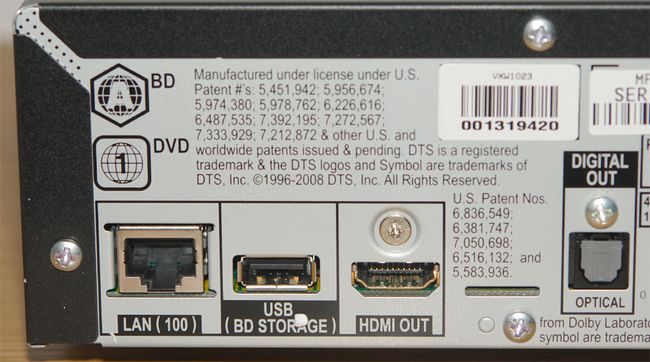 Pioneer BDP-320 Blu-ray-soitin - Takapaneeli - LAN-, USB-, HDMI-liitännät