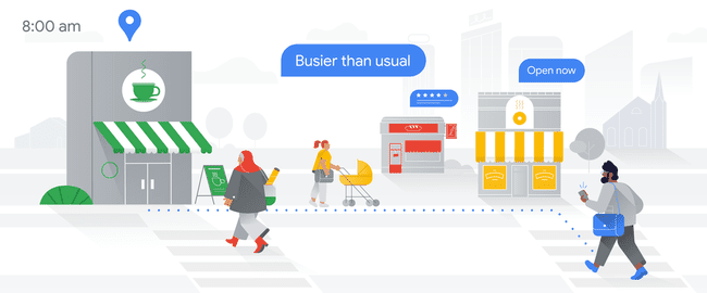 Google Maps Business Illustration