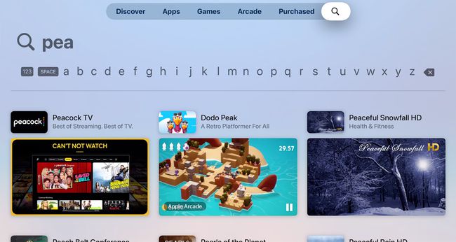 Lataa riikinkukko Apple TV:stä.