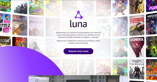 Kuvakaappaus Amazon Luna -verkkosivusta, jossa on Request Early Access -painike.