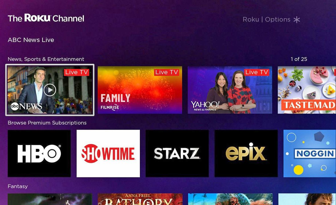 the roku channel live tv news premium selections 2fb278d0275647168d861ab8fb4b5090