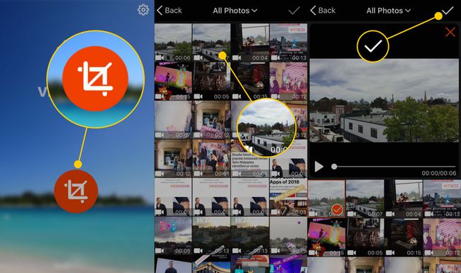 Videon valitseminen iPhonen Video Cropissa