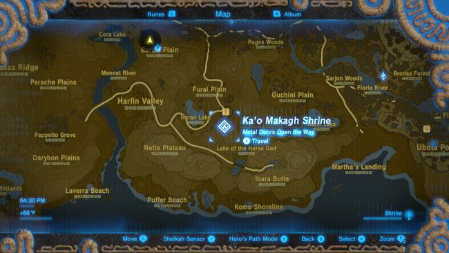 Vääntymässä Ka'o Makagh -pyhäkköön Zeldassa: Breath of the Wild.