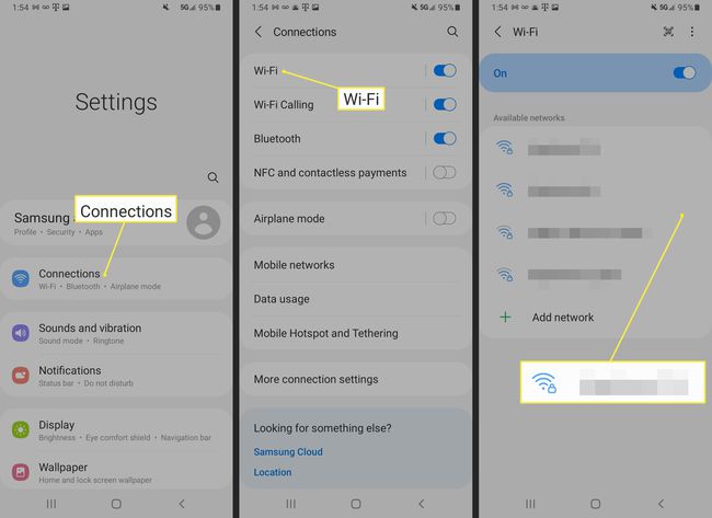 Ota Wi-Fi käyttöön ja valitse verkko Androidissa