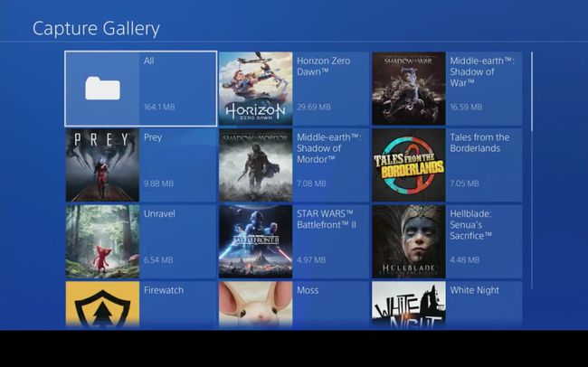 Capture Gallery PS4:llä.