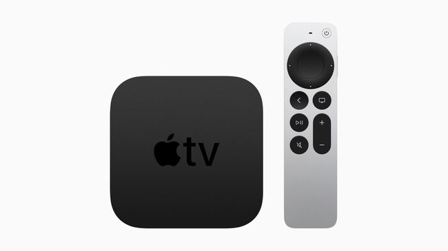 Kuudennen sukupolven Apple TV 4K Siri Remote -kaukosäätimellä.