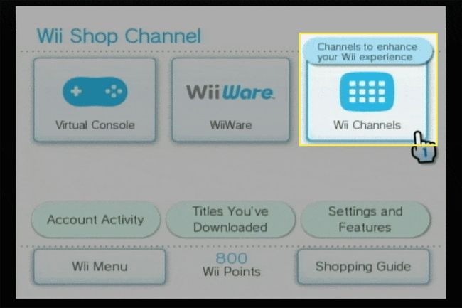 Wii Channels -vaihtoehto Wii Shop Channelissa