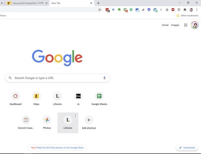 lisää mukautettuja pikanäppäimiä Google Chromeen.