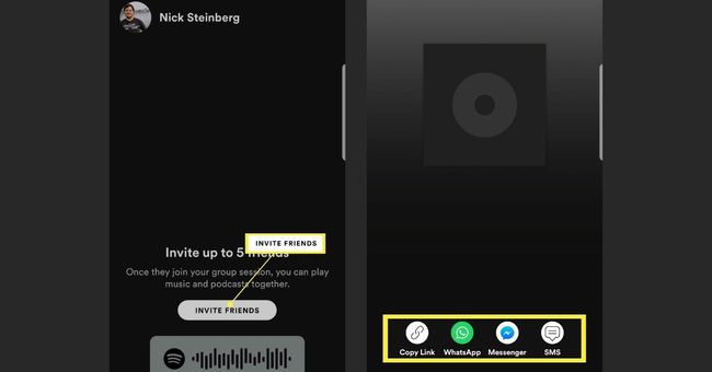 Etsi ystäviä ja lähetä ryhmäistunnon kutsulinkki Spotify for Android -palvelussa.