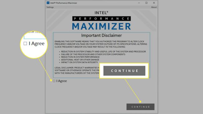 Olen samaa mieltä ja jatkan korostettuna Intel Performance Maximizer -ohjauspaneelissa