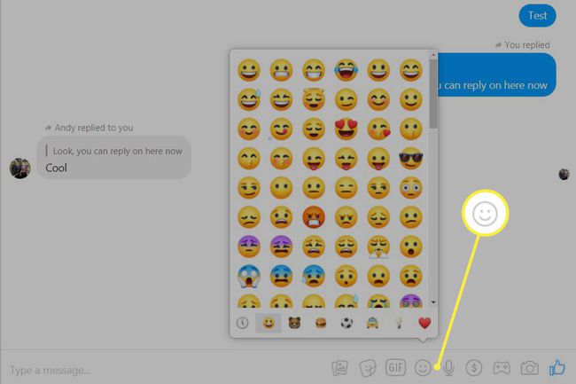 Facebook Messengerin emoji-galleria.