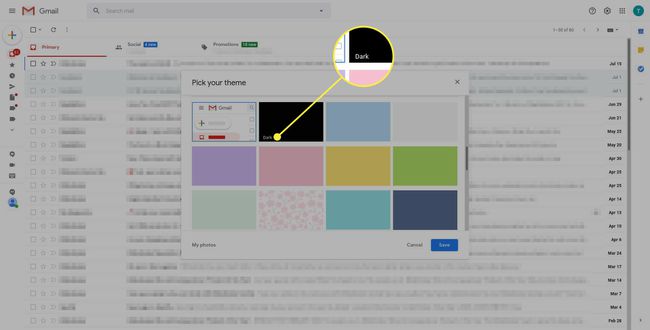Tumma teema Gmailissa