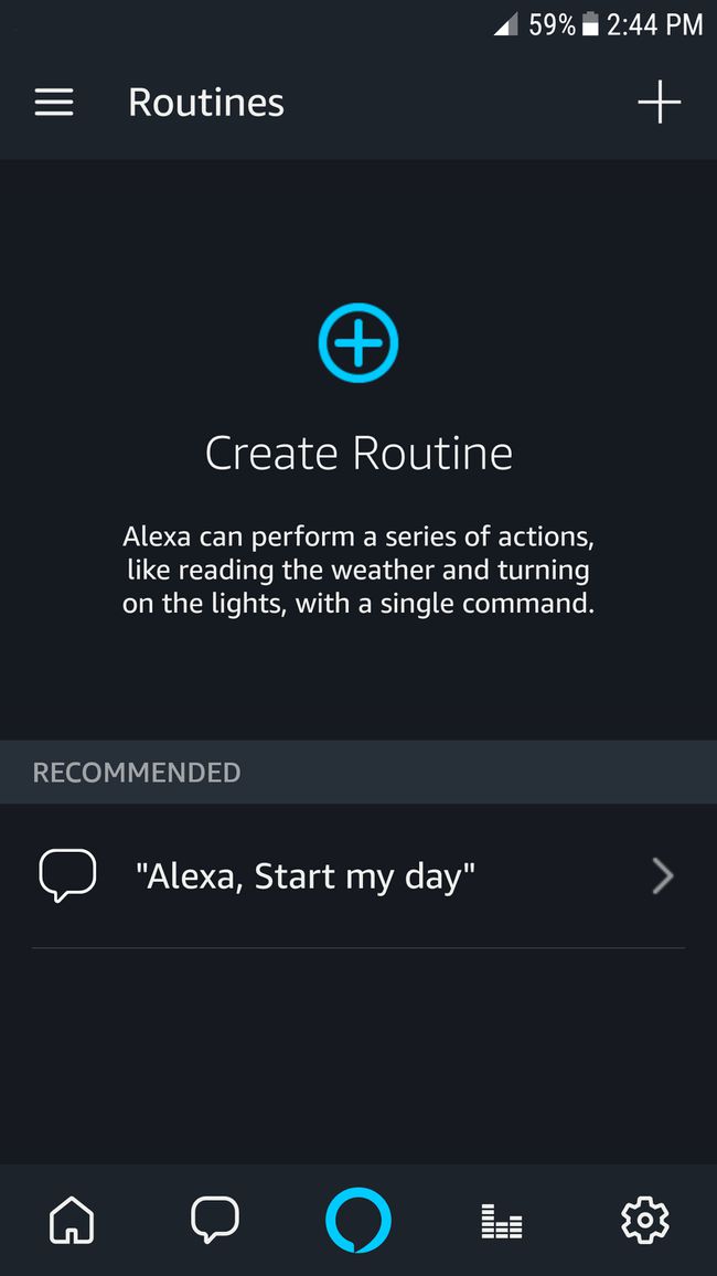 Alexa-sovellus tekee rutiinin