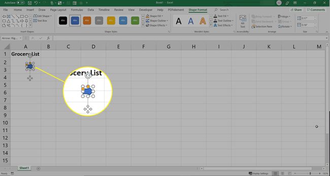 Muuta luettelomerkin kokoa Excel-laskentataulukossa