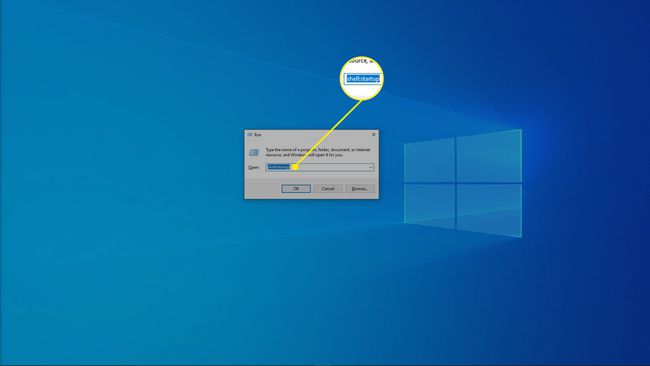 Kuvakaappaus Windows 10 Run -valintaikkunasta.