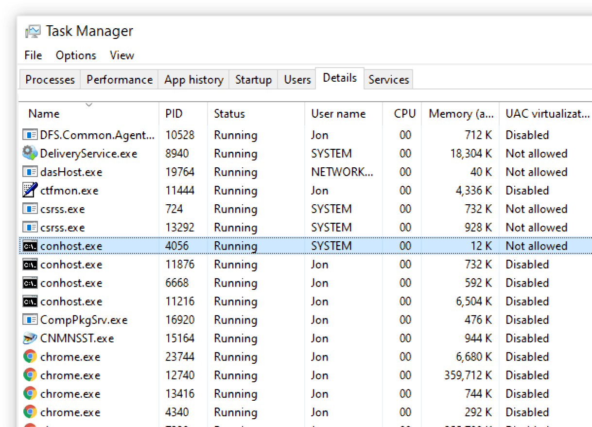 conhost windows task manager 1606e14bc9ac4efea654e3d3663c8760