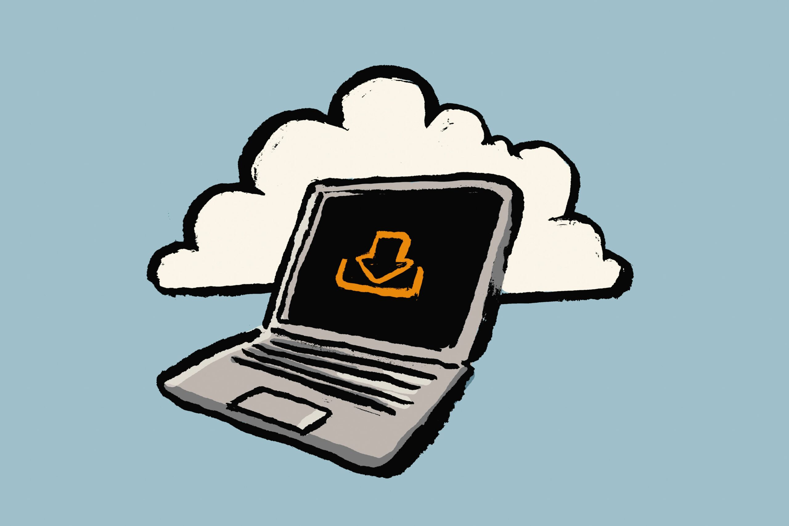 illustration of laptop with downloading sign and cloud against blue background 594832549 570abee85f9b581408146559 scaled